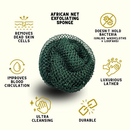 African Net Exfoliating Bath Sponge