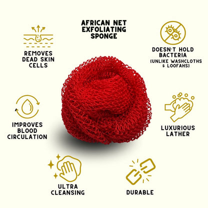 African Net Exfoliating Bath Sponge